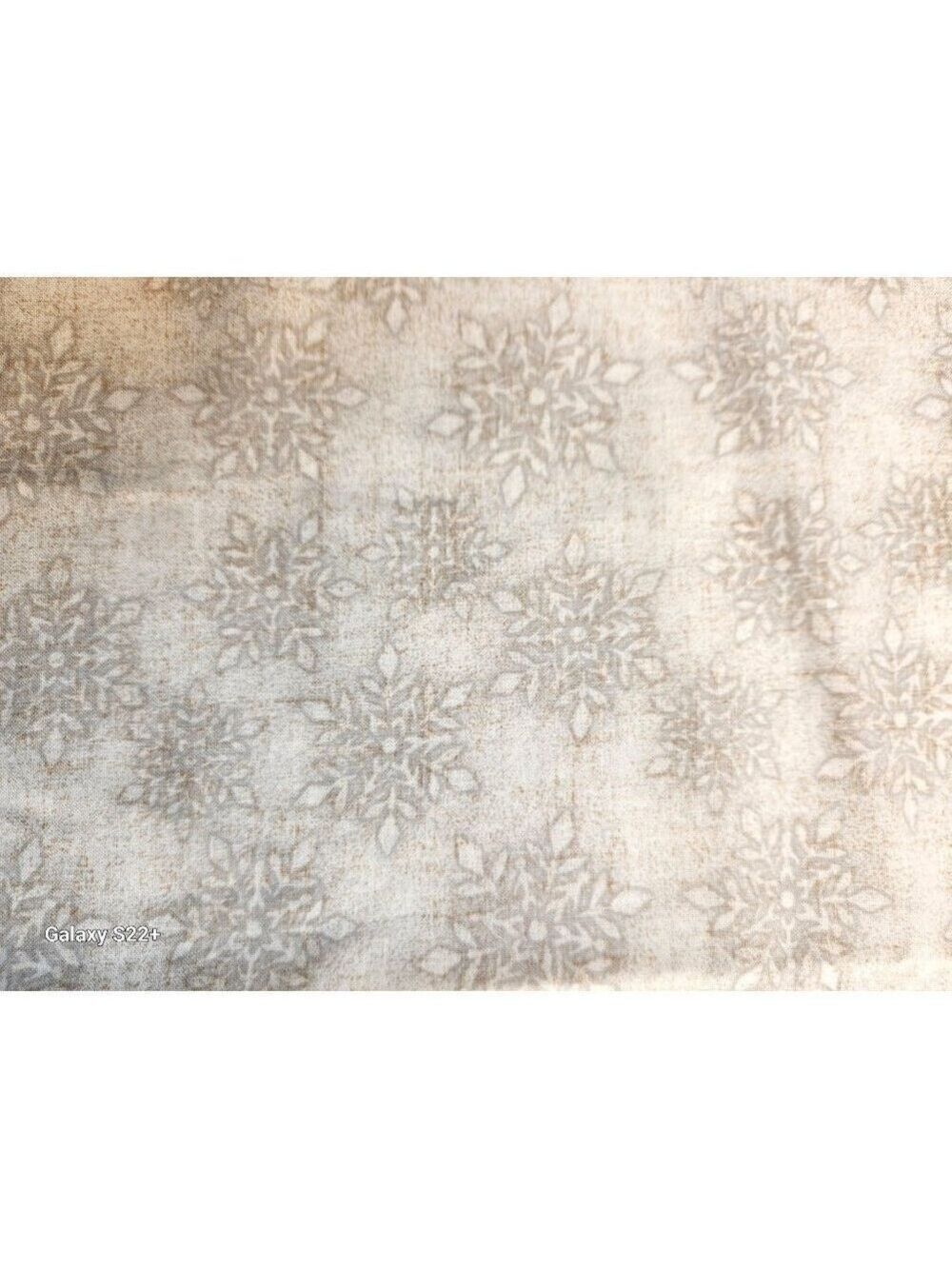 Winter Snowflake Pattern Fabric For Quilting & Crafts half yard